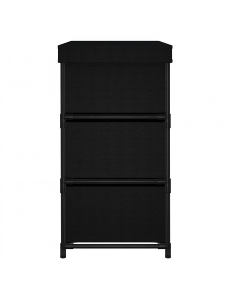 Armadietto con 6 Cassetti 55x29x55 cm Nero in Acciaio