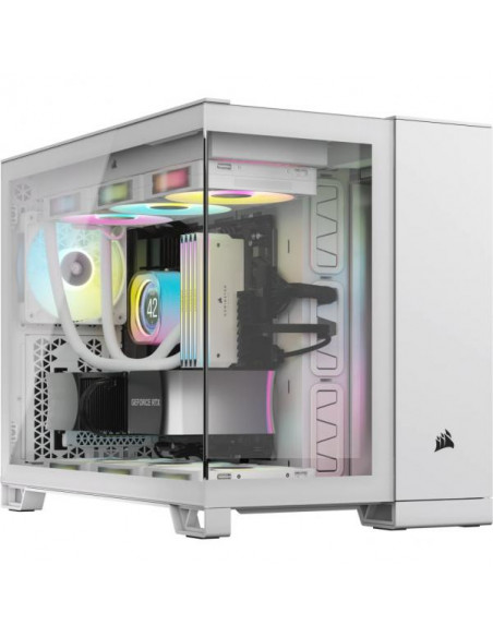 Corsair 2500X White Micro-ATX Vetro Temperato No-Power minITX/mATX
