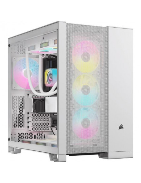Corsair 6500D Airflow White Middle Tower Vetro Temperato No-Power minITX/mATX/ATX/E-ATX