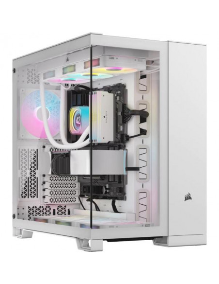 Corsair 6500X White Middle Tower Vetro Temperato No-Power minITX/mATX/ATX/E-ATX