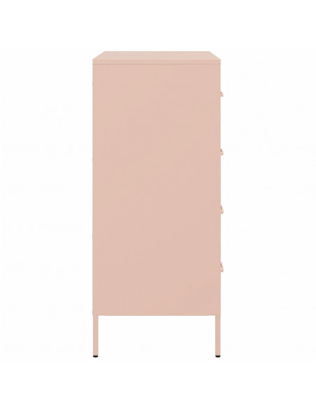 Credenza Rosa 68x39x89 cm in Acciaio