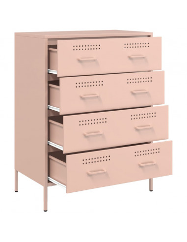 Credenza Rosa 68x39x89 cm in Acciaio