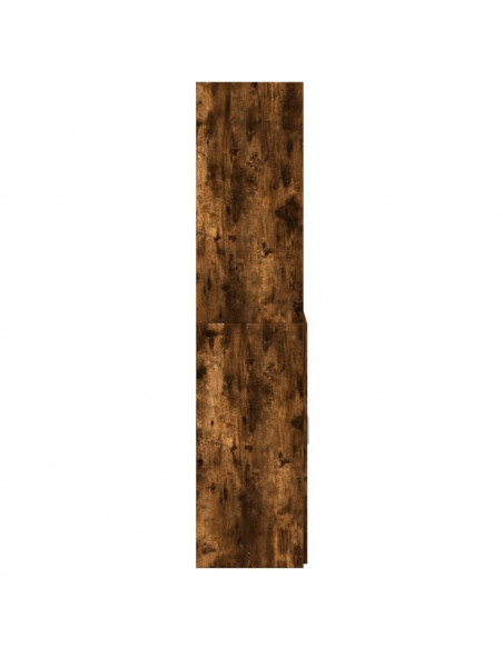 Credenza Rovere Fumo 80x42,5x185 cm in Legno Multistrato