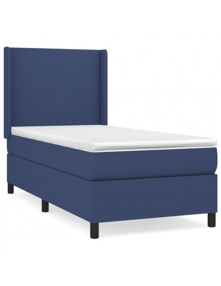 Giroletto a Molle con Materasso Blu 90x190 cm in Tessuto