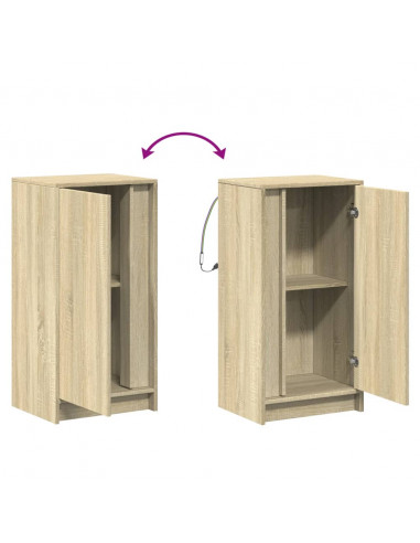 Credenza con LED Rovere Sonoma 42,5x34x85 cm Legno Multistrato