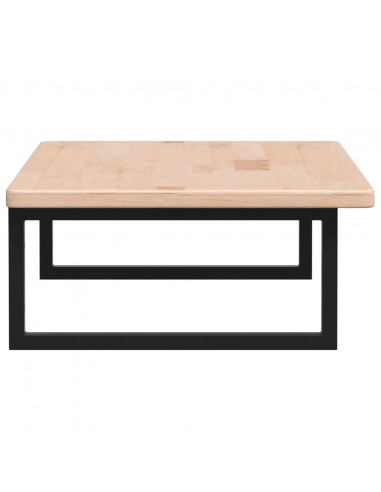 Ripiano a Parete per Lavabo in Acciaio e Massello di Rovere