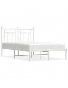 Giroletto con Testiera in Metallo Bianco 120x200 cm 2