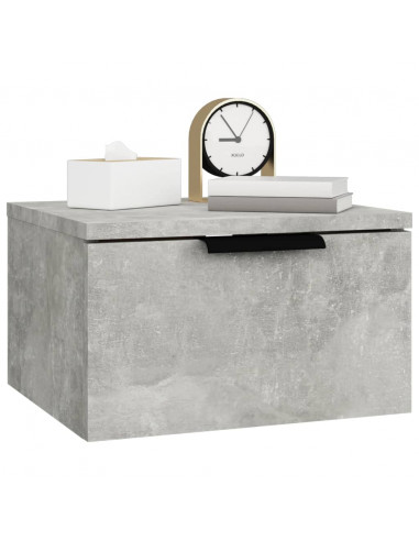 Comodini a Muro 2 pz Grigio Cemento 34x30x20 cm