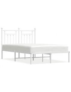 Giroletto con Testiera Metallo Bianco 120x190 cm 2