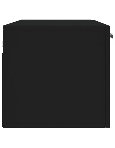 Mobile a Parete Nero 100x36,5x35 cm in Legno Multistrato