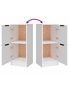 Credenze 3 pz Bianco in Legno Multistrato