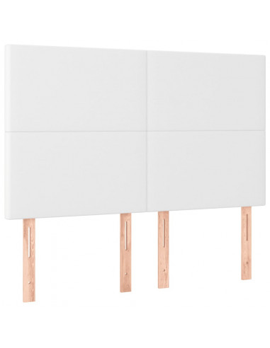 Giroletto con Testiera Bianco 140x200 cm in Similpelle