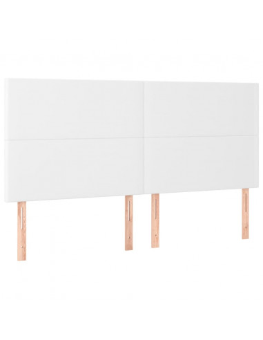 Giroletto con Testiera Bianco 160x200 cm in Similpelle