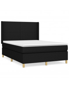 Giroletto a Molle con Materasso Nero 140x200 cm in Tessuto 2