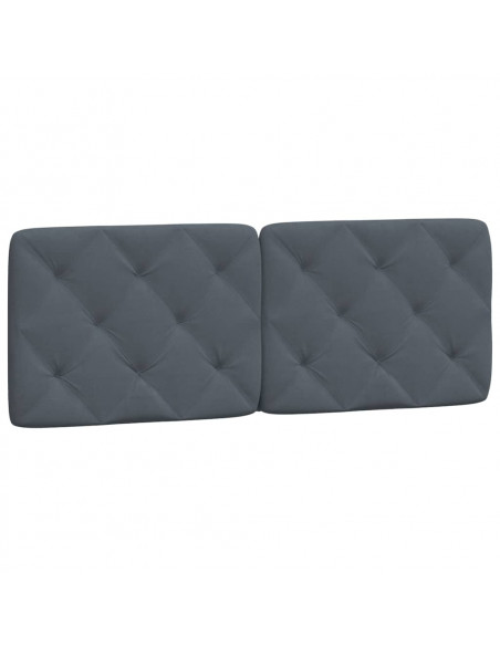 Letto con Materasso Grigio Scuro 140x200 cm in Velluto