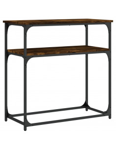 Tavolino Consolle Rovere Fumo 75x35,5x75cm in Legno Multistrato 2