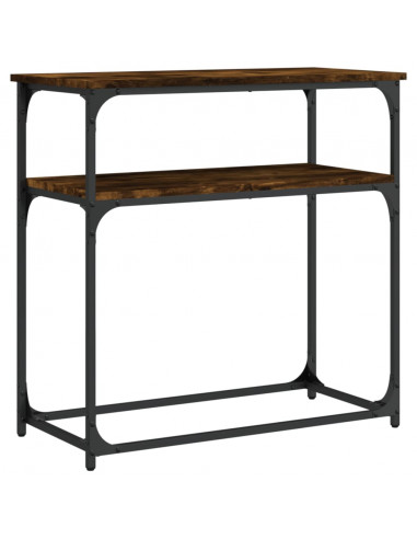 Tavolino Consolle Rovere Fumo 75x35,5x75cm in Legno Multistrato