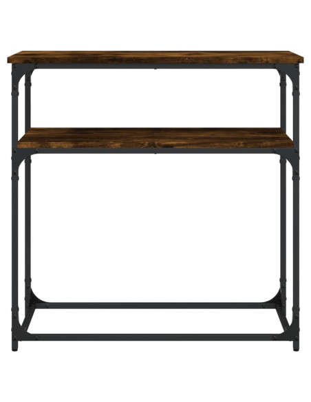 Tavolino Consolle Rovere Fumo 75x35,5x75cm in Legno Multistrato