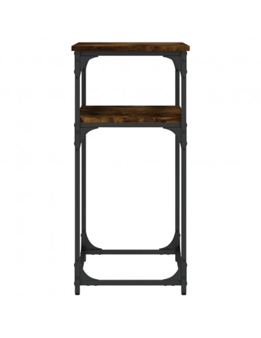 Tavolino Consolle Rovere Fumo 75x35,5x75cm in Legno Multistrato