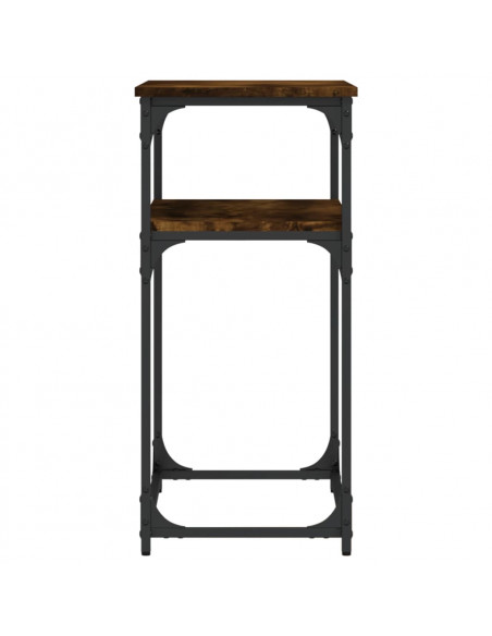 Tavolino Consolle Rovere Fumo 75x35,5x75cm in Legno Multistrato