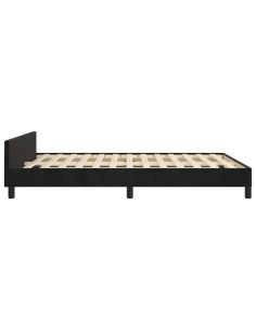 Giroletto con Testiera Nero 140x190 cm in Velluto 2