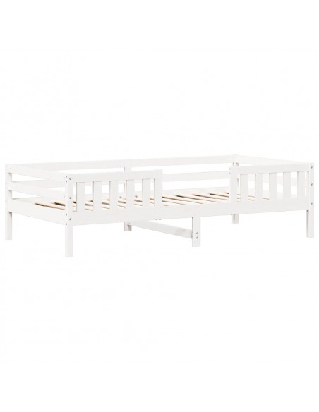 Giroletto con Panca e Tetto Bianco 100x200 cm in Legno di Pino
