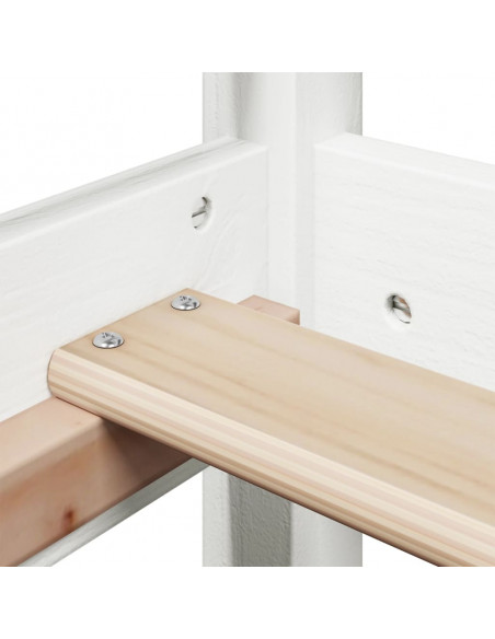 Giroletto con Panca e Tetto Bianco 100x200 cm in Legno di Pino