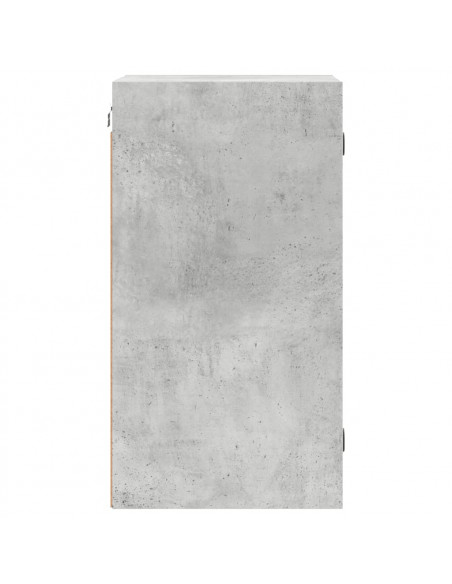Mobile a Muro con Ante in Vetro Grigio Cemento 35x37x68,5 cm