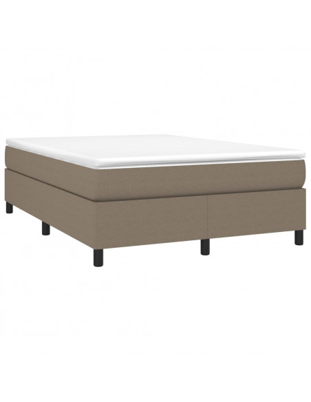 Giroletto a Molle con Materasso Tortora 140x200 cm in Tessuto