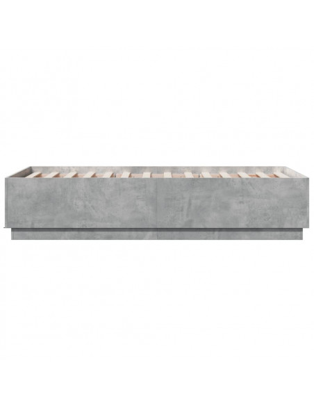 Giroletto Luci LED Grigio Cemento 75x190cm in Legno Multistrato