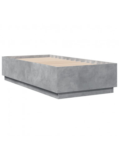 Giroletto Luci LED Grigio Cemento 75x190cm in Legno Multistrato