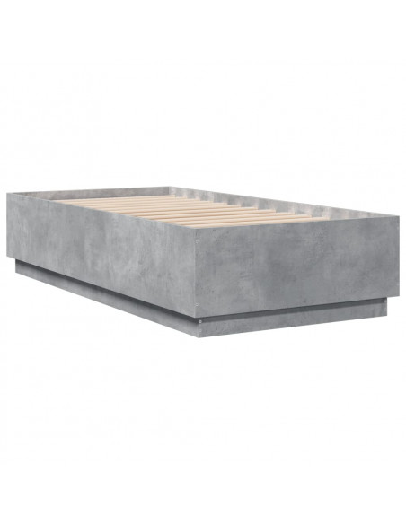 Giroletto Luci LED Grigio Cemento 75x190cm in Legno Multistrato