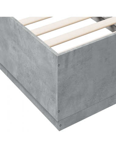 Giroletto Luci LED Grigio Cemento 75x190cm in Legno Multistrato