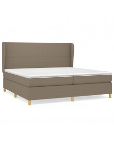 Giroletto a Molle con Materasso Tortora 200x200 cm in Tessuto 2