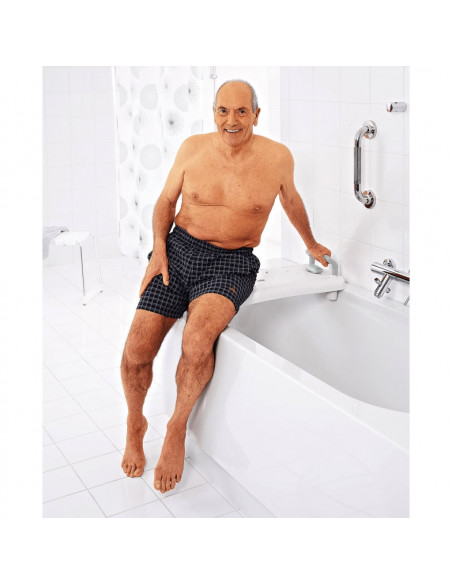 RIDDER Ripiano Sedile per Vasca da Bagno con Maniglia Bianco A00400101