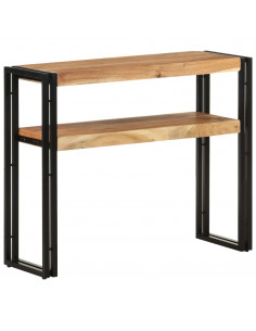 Tavolo Consolle 90x30x75 cm in Legno Massello di Acacia 2