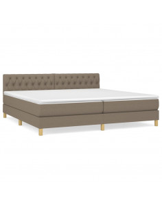 Giroletto a Molle con Materasso Tortora 200x200 cm in Tessuto 2