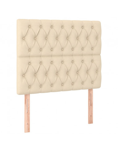 Giroletto con Testiera Crema 100x200 cm in Tessuto