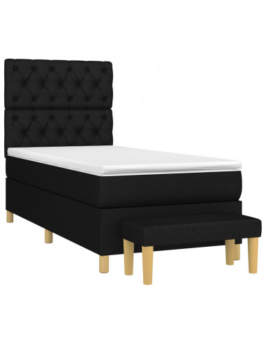 Giroletto a Molle con Materasso Nero 80x200 cm inTessuto