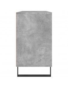 Armadietto da Bagno Grigio Cemento 80x33x60cm Legno Multistrato 2