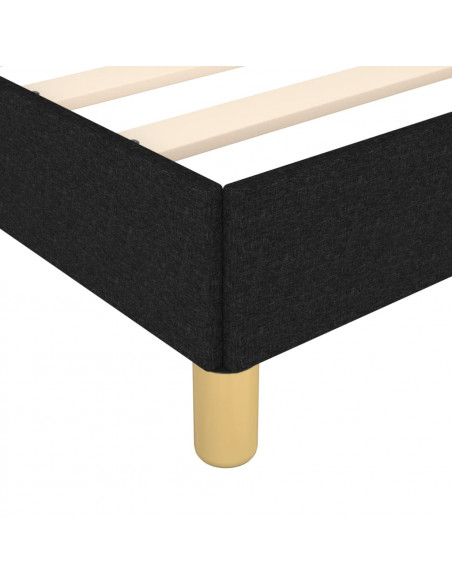 Giroletto con Testiera Nero 100x200 cm in Tessuto