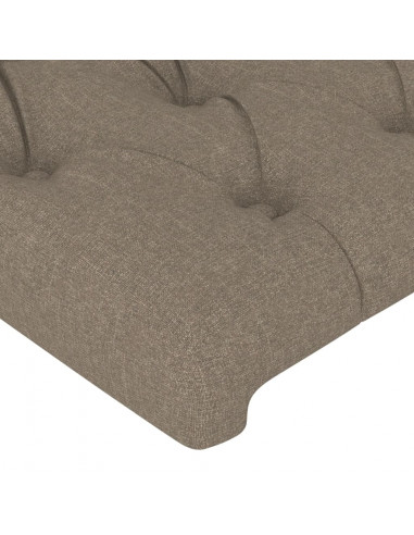 Giroletto con Testiera Tortora 90x200 cm in Tessuto