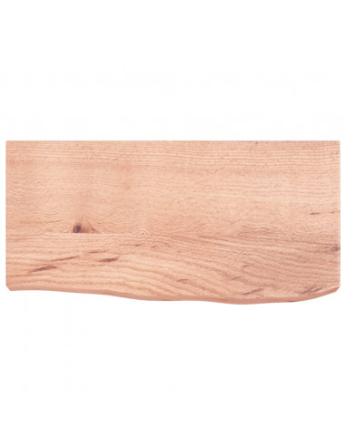 Piano Bagno Marrone 60x30x(2-6) cm Legno Massello Trattato