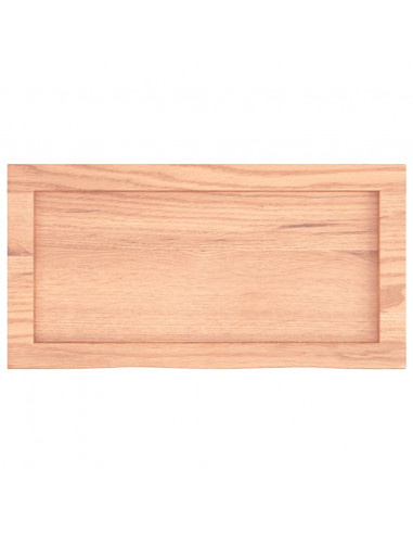 Piano Bagno Marrone 60x30x(2-6) cm Legno Massello Trattato