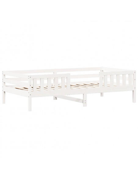 Giroletto con Tetto Bianco 90x190 cm Legno Massello Pino