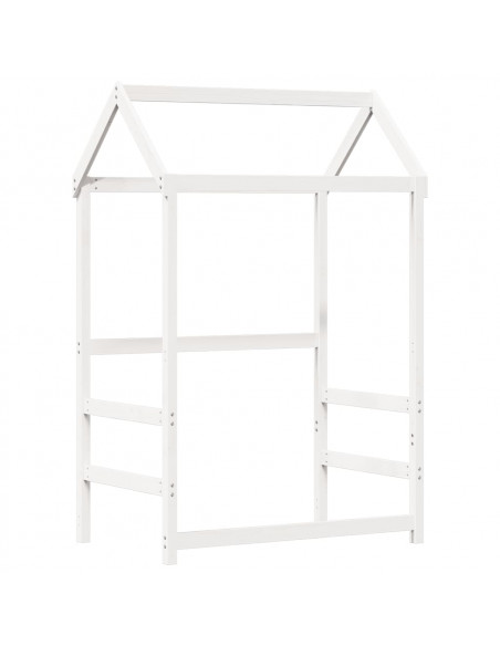 Giroletto con Tetto Bianco 90x190 cm Legno Massello Pino