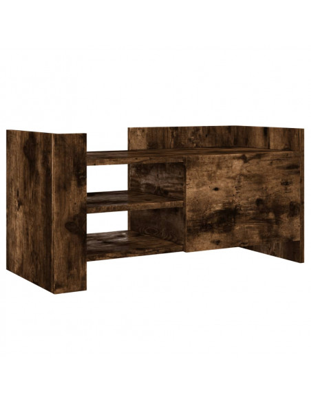Mobile Porta TV Rovere Fumo 80x35x40 cm in Legno Multistrato