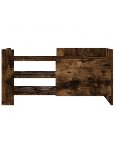 Mobile Porta TV Rovere Fumo 80x35x40 cm in Legno Multistrato