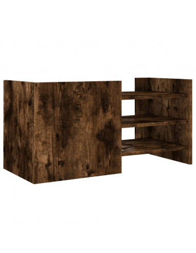 Mobile Porta TV Rovere Fumo 80x35x40 cm in Legno Multistrato