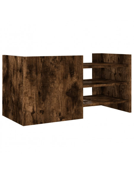 Mobile Porta TV Rovere Fumo 80x35x40 cm in Legno Multistrato